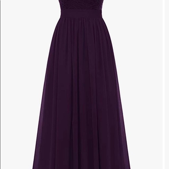 Modest lace bridesmaid formal gown - Picture 3 of 3